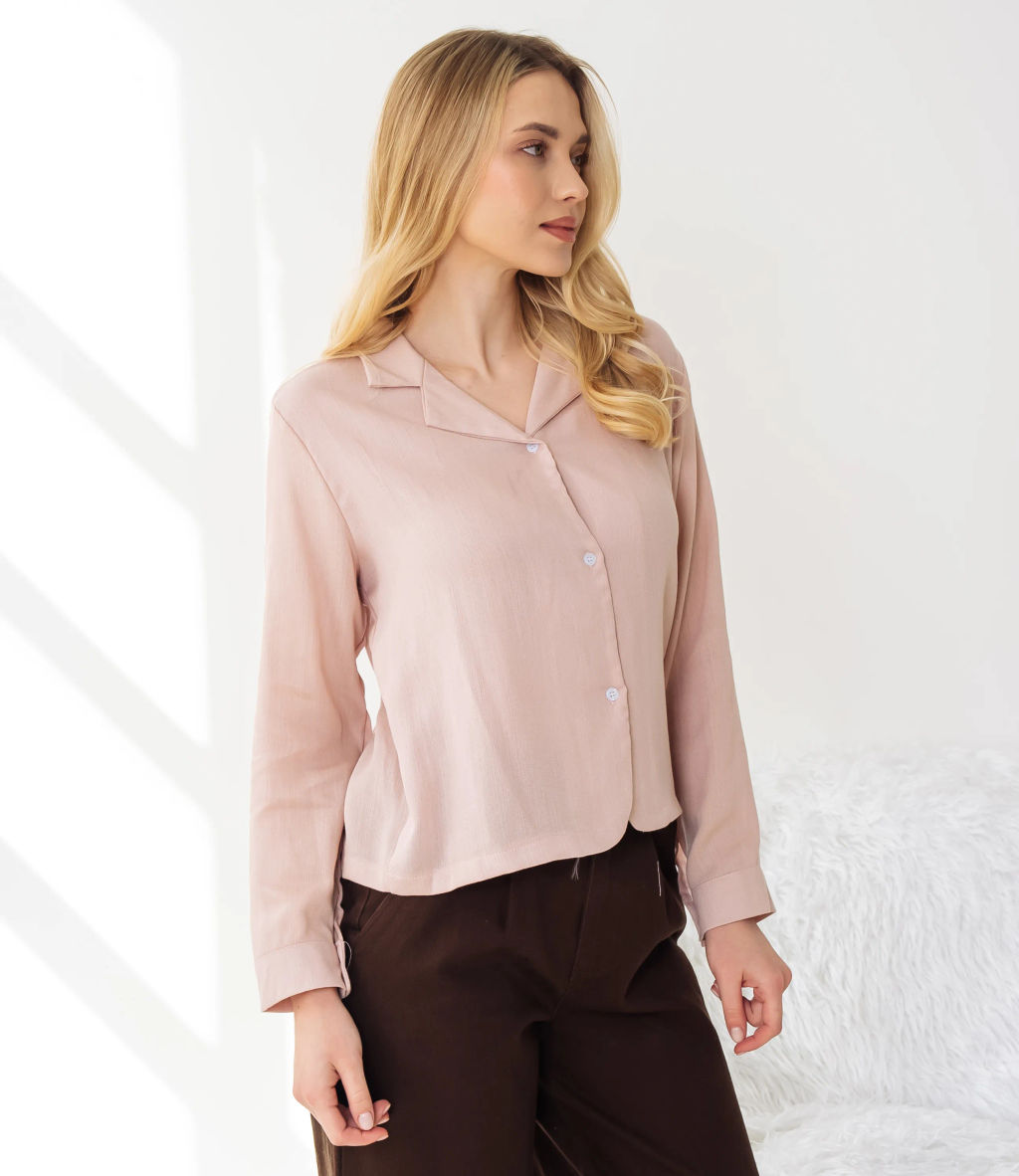 Рубашка #КТ9025 (3), пудровый - Dommod фото 2