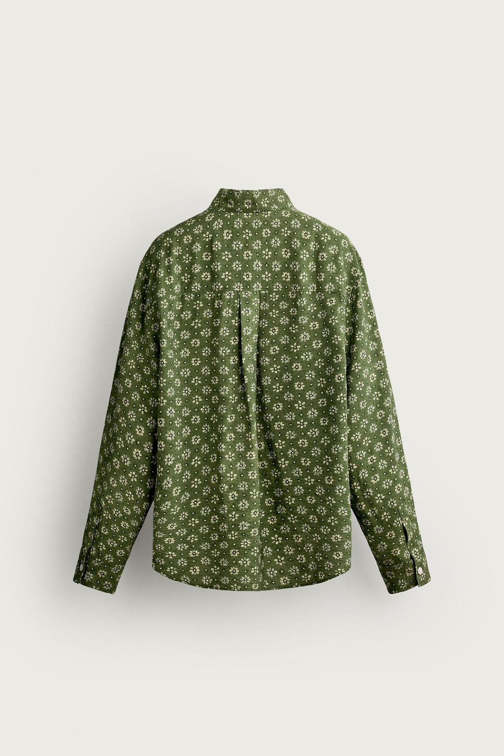 CAMISA FLUIDA ESTAMPADO FLORAL / Verde medio - Zara фото 8