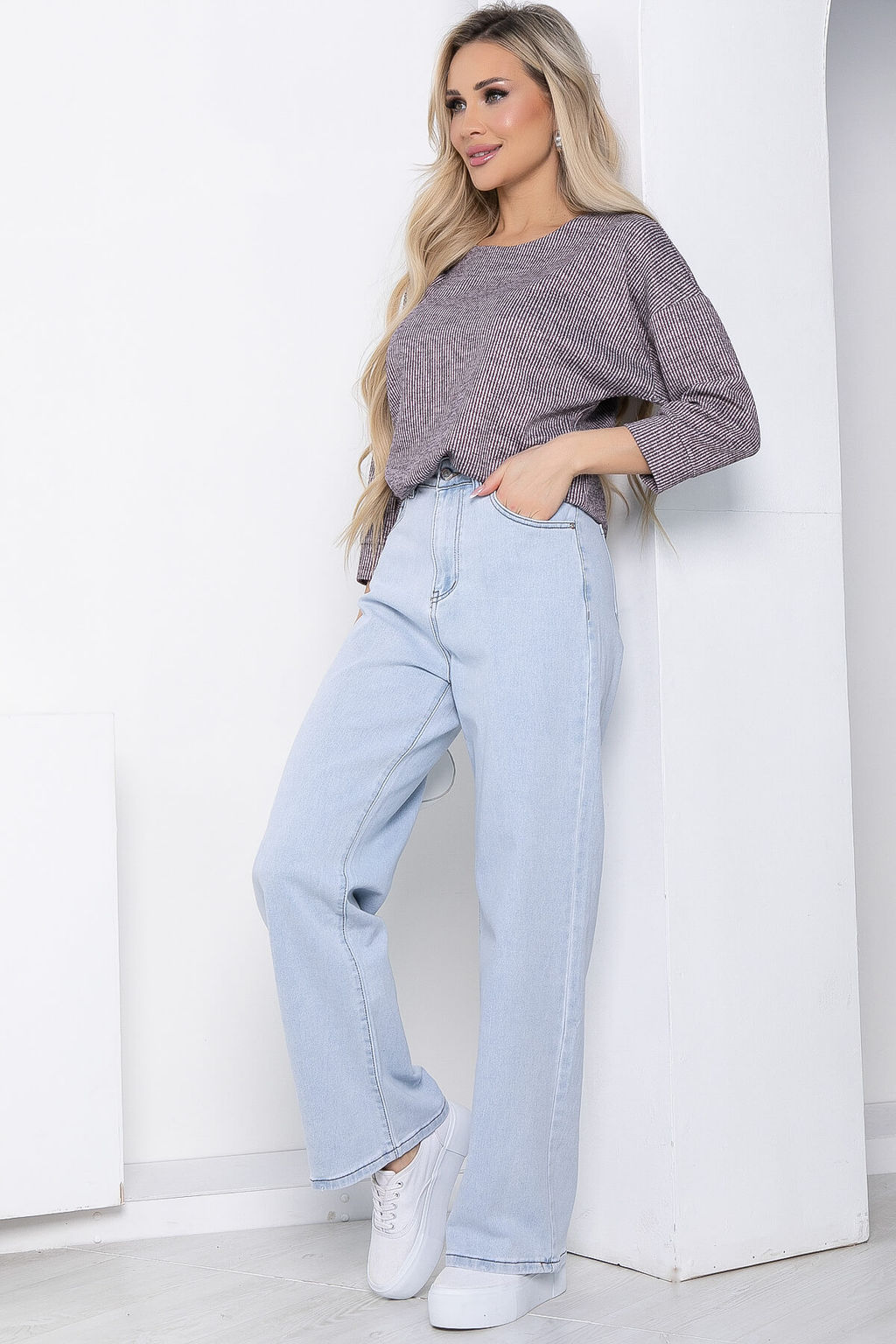 Джинсы Мансанильо (голубые) Б8612 - Lt collection фото 7