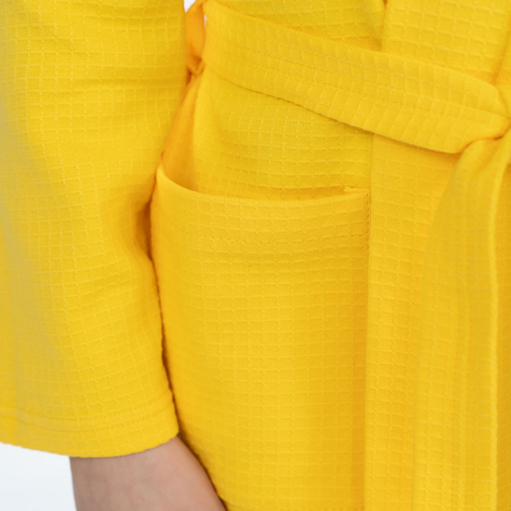 Халат детский вафельный желтый - Утенок фото 12