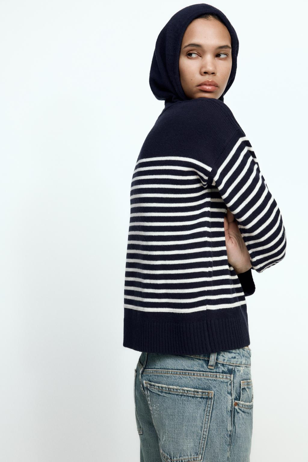 STRIPED KNIT HOODIE - Zara фото 2
