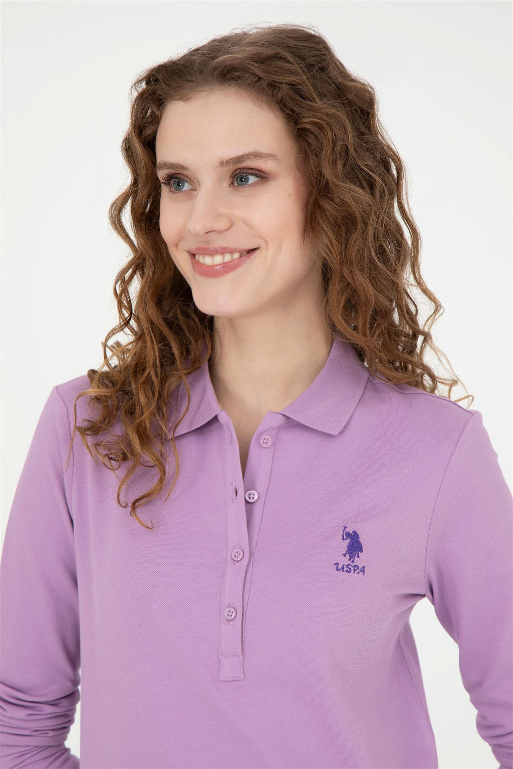 Женский сиреневый базовый свитшот - U.s. polo assn фото 2