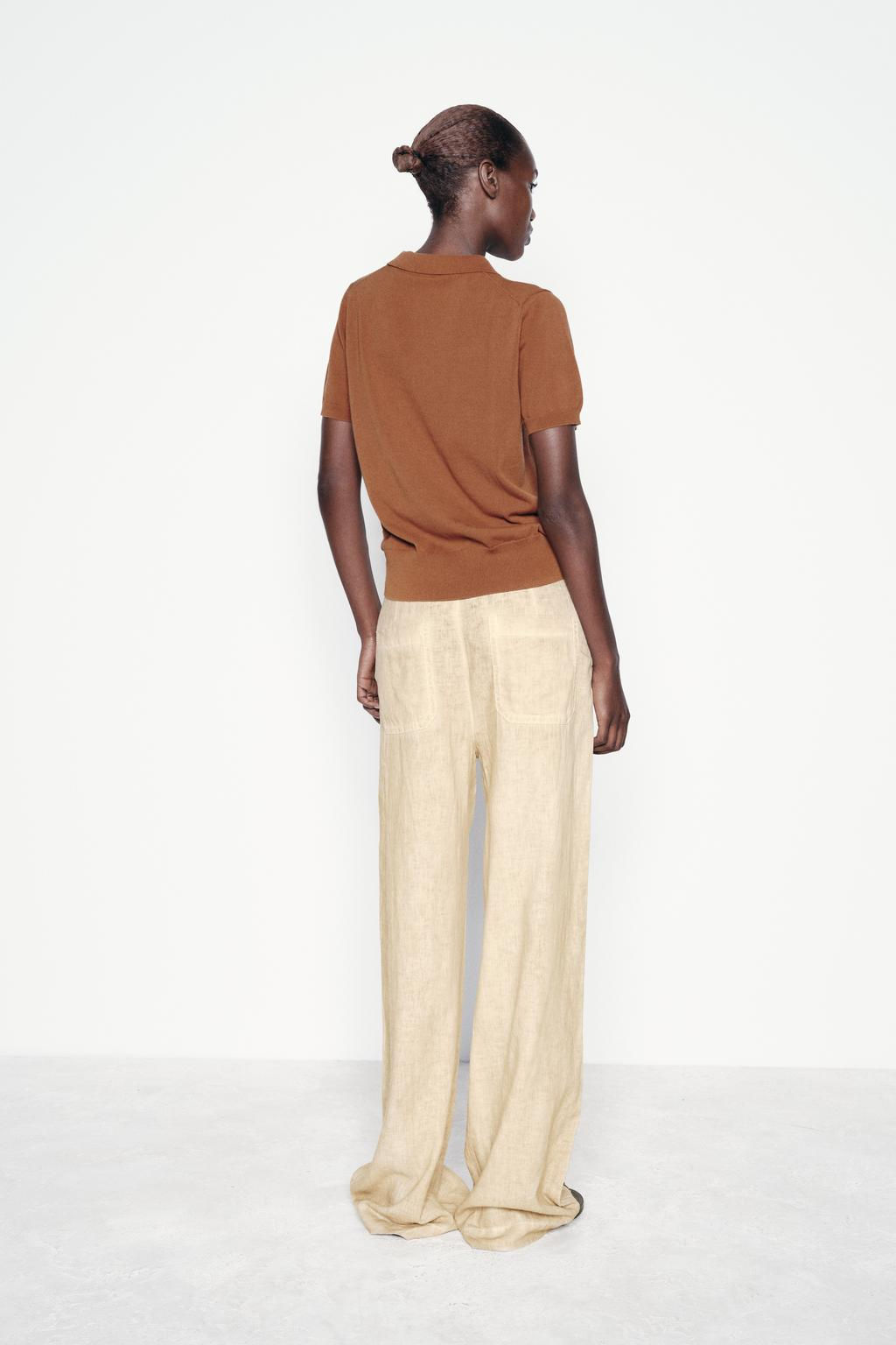 PLAIN KNIT POLO SHIRT - Zara фото 3