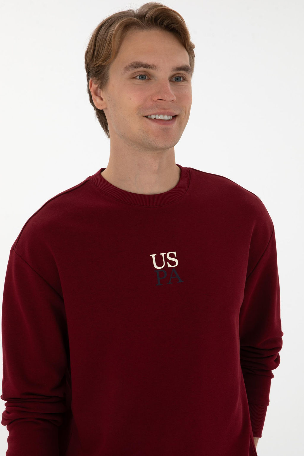 Erkek Bordo Basic Sweatshirt - U.s. polo assn фото 2
