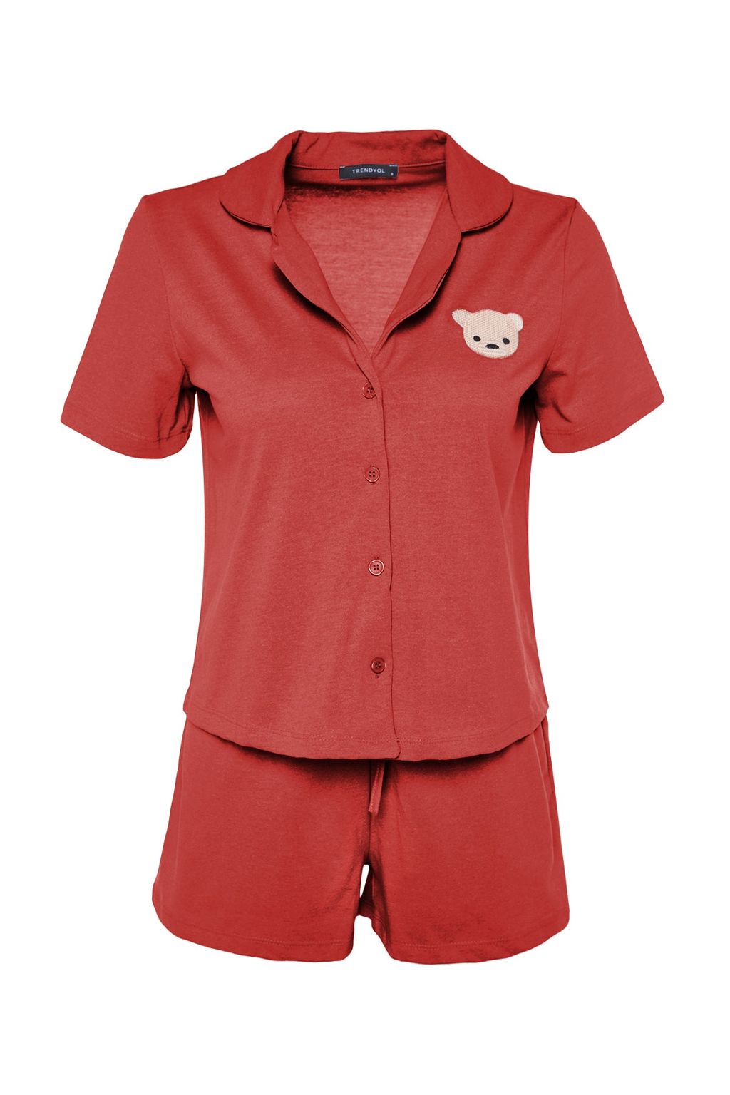 Trendyolmilla Tarc?n Ay?c?kl? Sortlu Orme Pijama Tak?m? THMSS23PT00012  фото 9