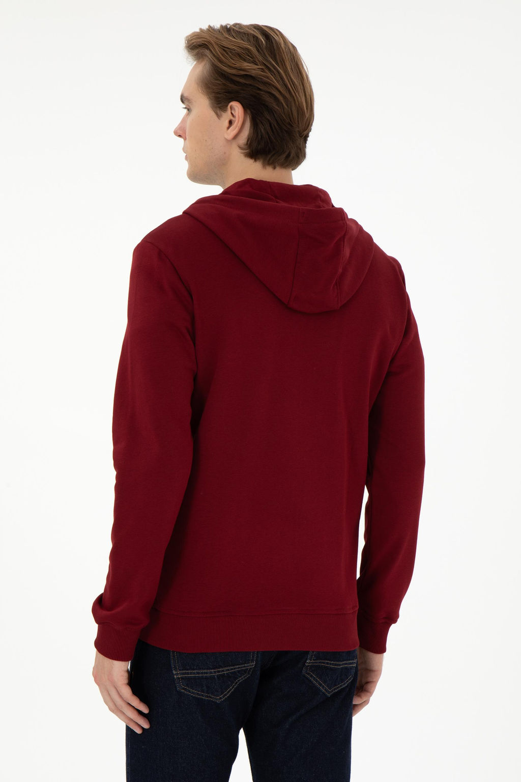 Мужской бордовый вязаный кардиган Неожиданная скидка в корзине - U.s. polo assn фото 5