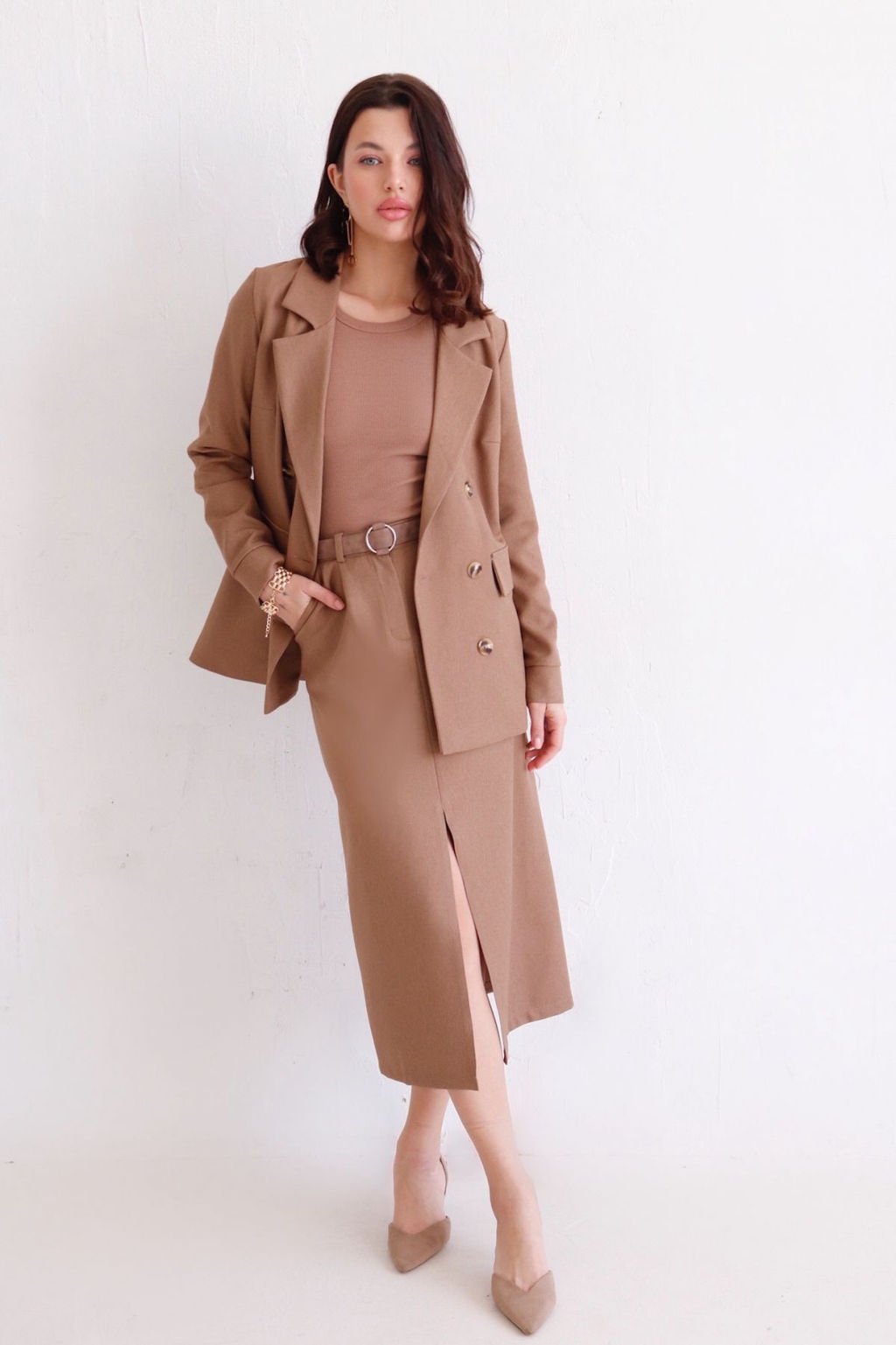 Юбка миди-макси коричневая - Martichelli фото 5