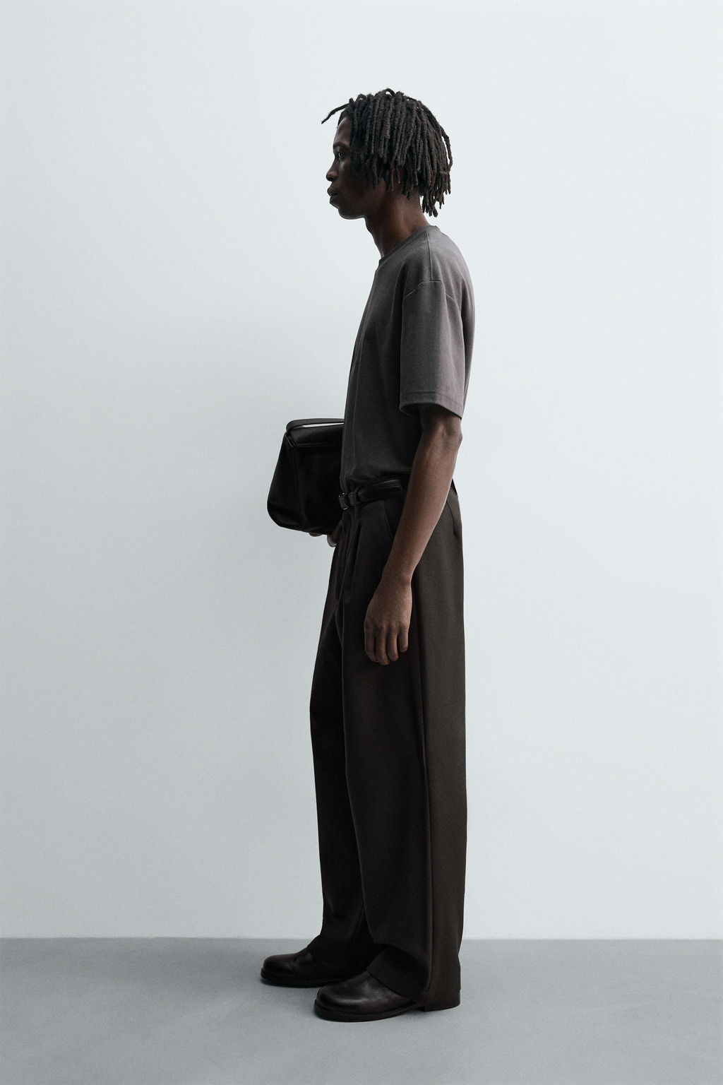 CAMISETA RELAXED FIT INTERLOCK / Gris antracita - Zara фото 4