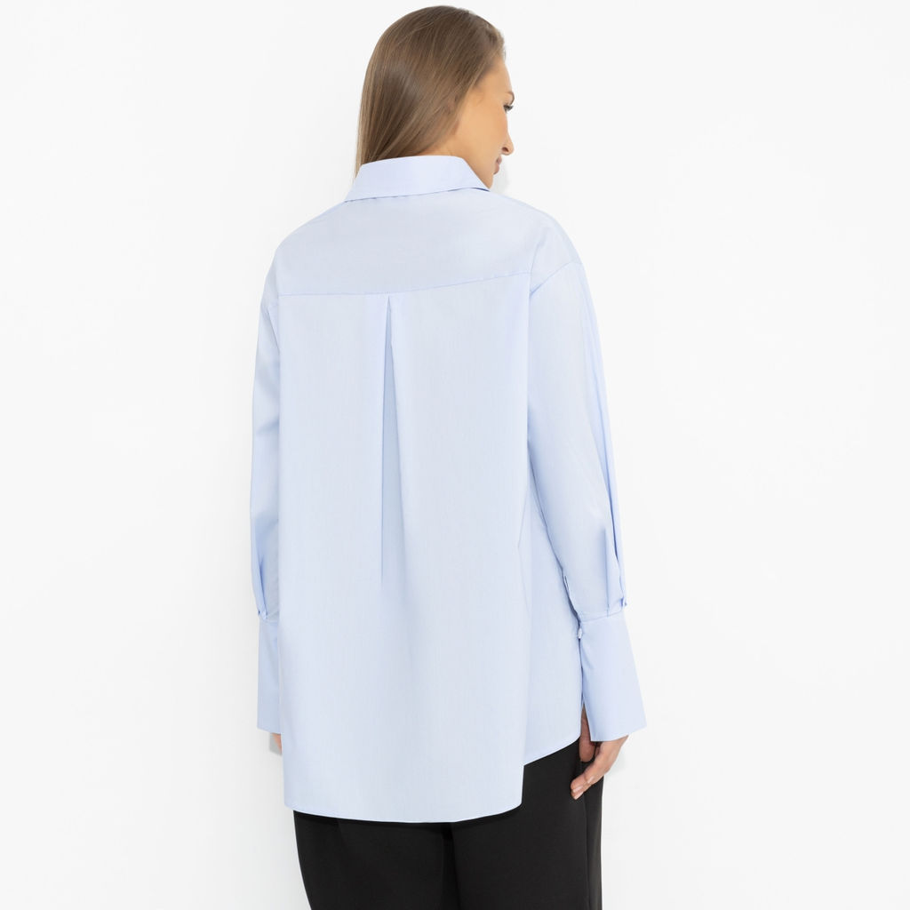 Рубашка асимметричного кроя, Слово за формой (голубая) - Charutti фото 5