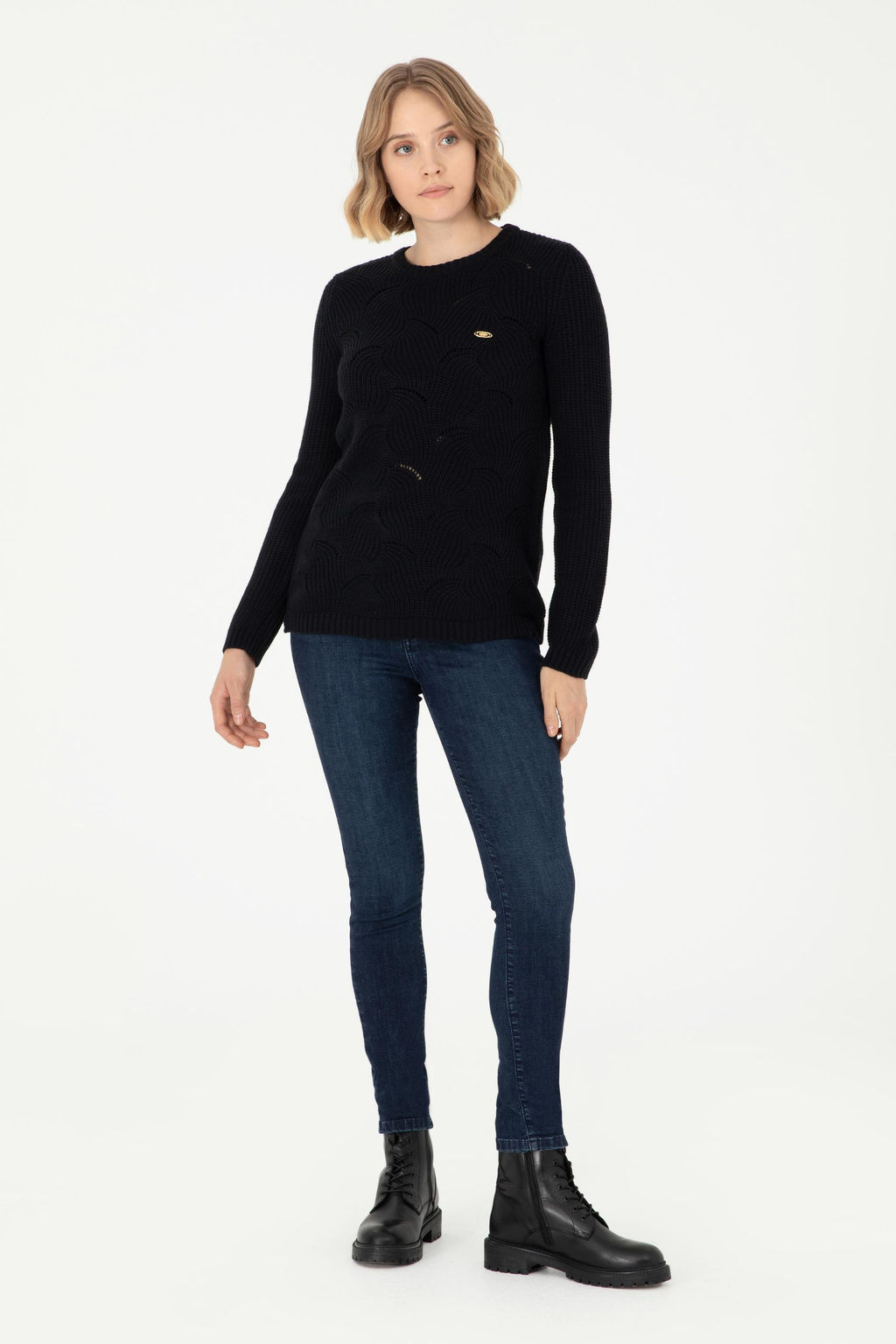 Женский темно-синий свитер - U.s. polo assn фото 4