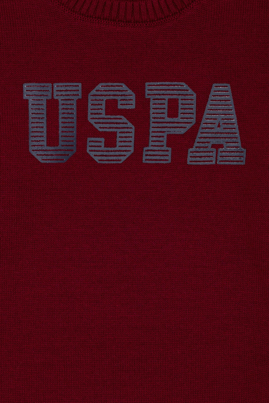 U. S. Polo Assn Бордовый трикотажный свитер с круглым вырезом для мальчика - U.s. polo assn фото 9
