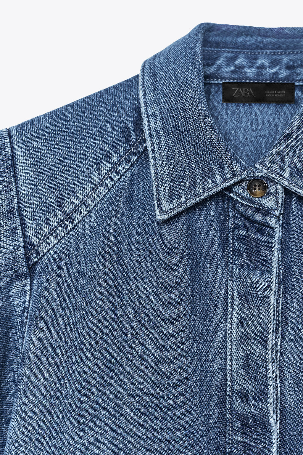 ZW COLLECTION DENIM KIMONO SHIRT - Zara фото 18