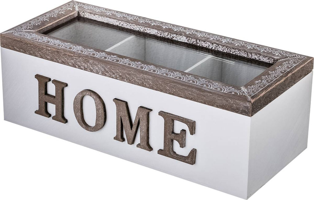 ШКАТУЛКА ДЛЯ ЧАЯ С 3 СЕКЦИЯМИ КОЛЛЕКЦИЯ HOME 23*10,5*8 СМ