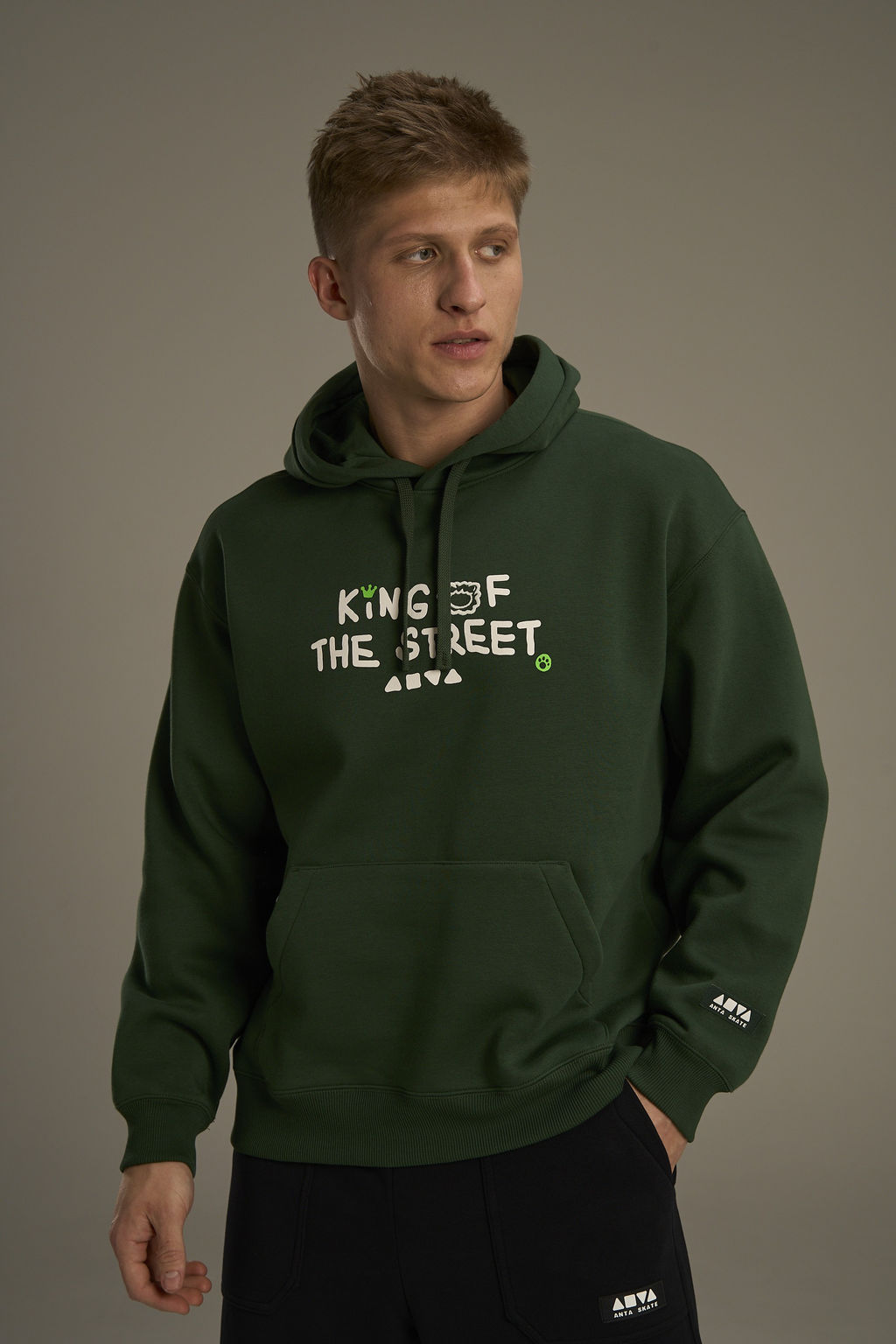 Худи утепленное Зеленый