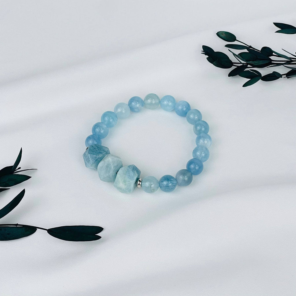 Браслет из Аквамарина - Радуга самоцветов фото 2