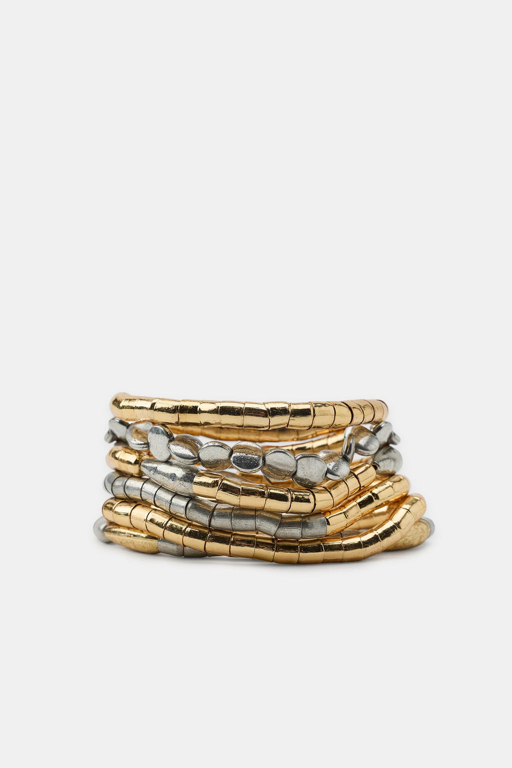 PACK PULSERAS EL?STICAS COMBINADAS / Oro / Plata - Zara фото 2