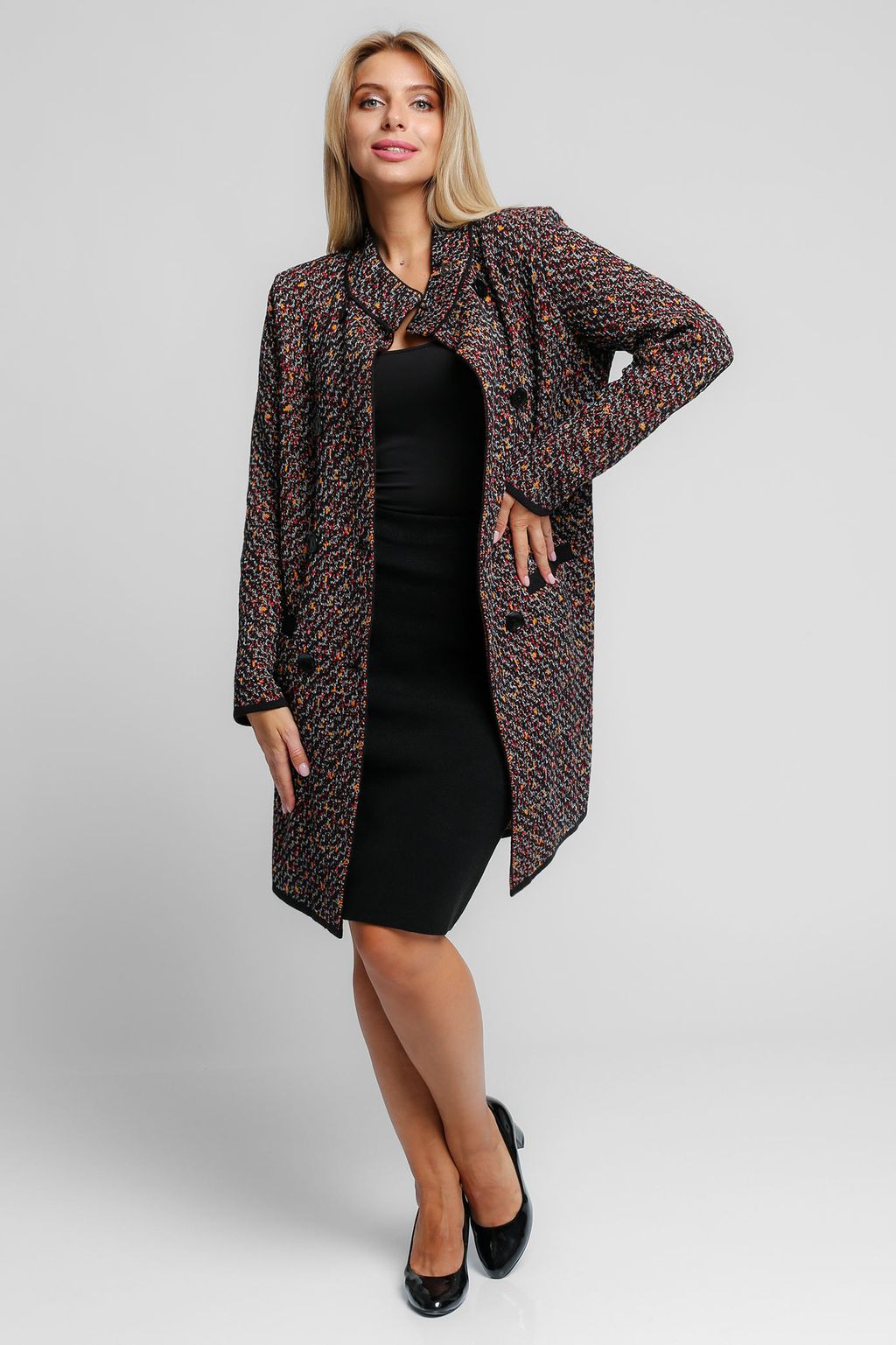 Кардиган Д 2819/черно-красный (1940) - Текстильная мануфактура фото 3