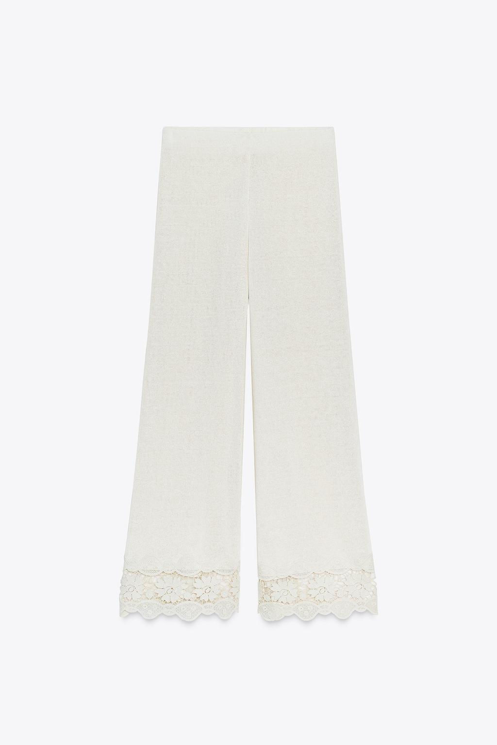 GUIPURE COMBINED TROUSERS - Zara фото 8