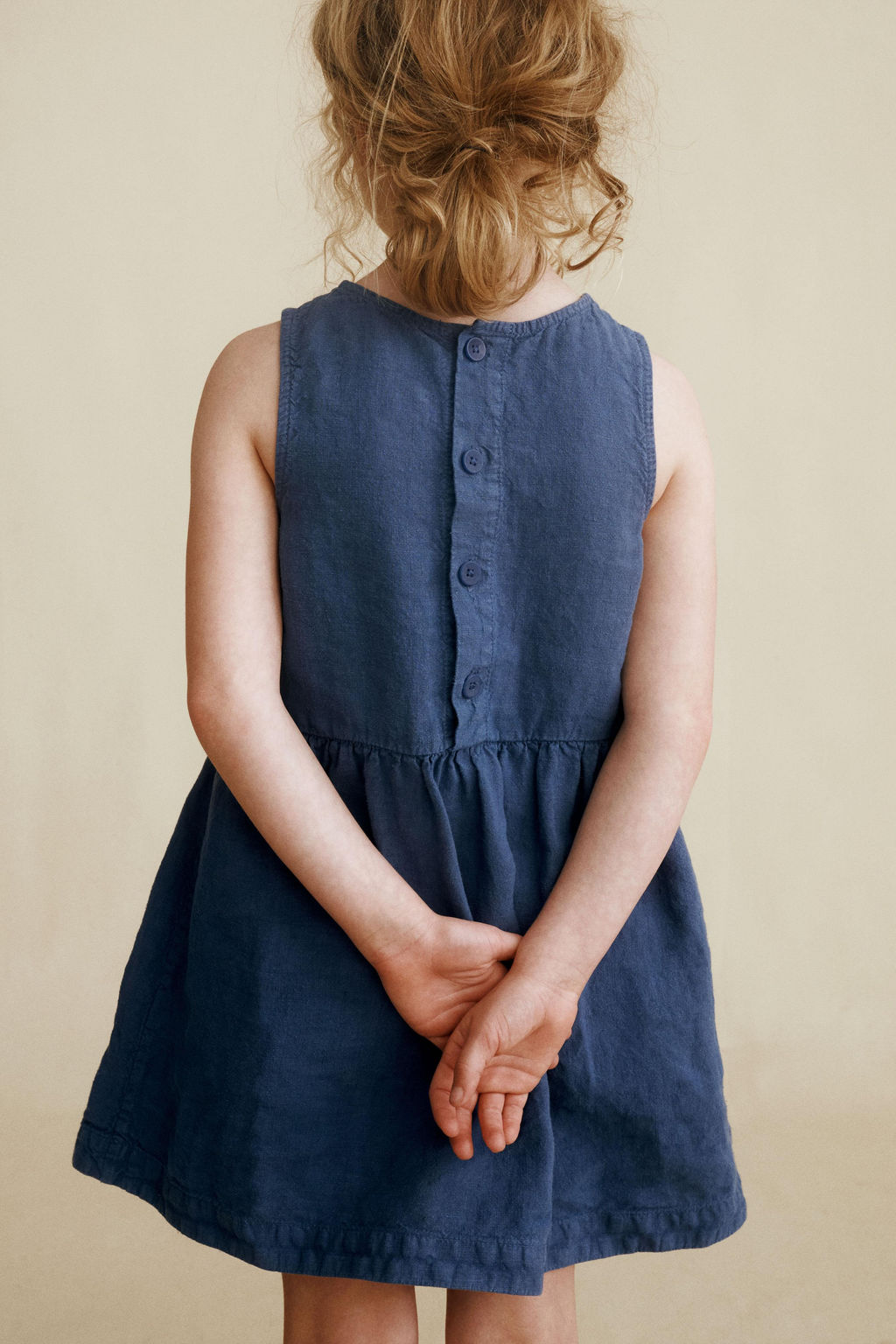VESTIDO 100% LINO CREATED BY CARAMEL LONDON X ZARA / Azul?n  фото 6
