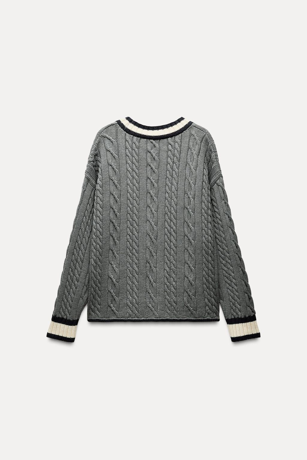 KNIT JACKET WITH PIPED SEAMS - Zara фото 7