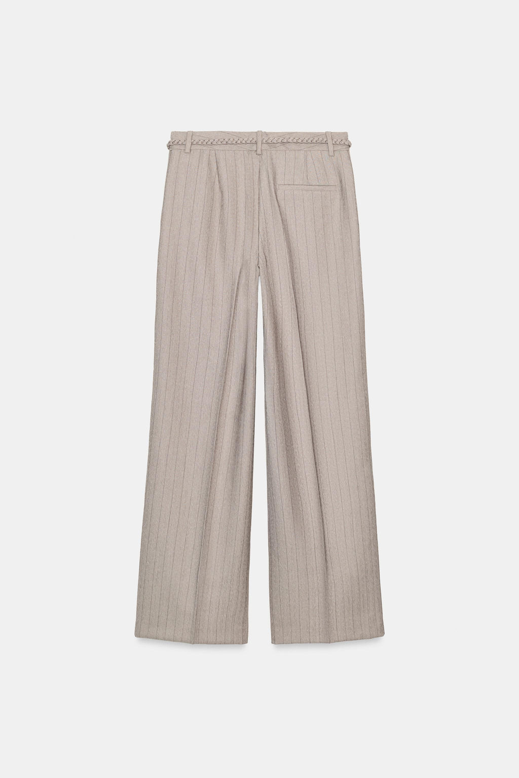 HERRINGBONE TROUSERS WITH BRAIDED BELT - Zara фото 8