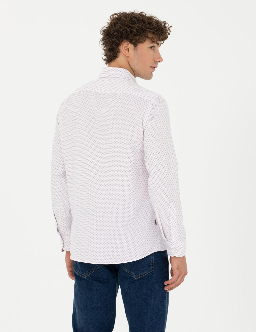 Bordo Slim Fit Uzun Kollu G_mlek