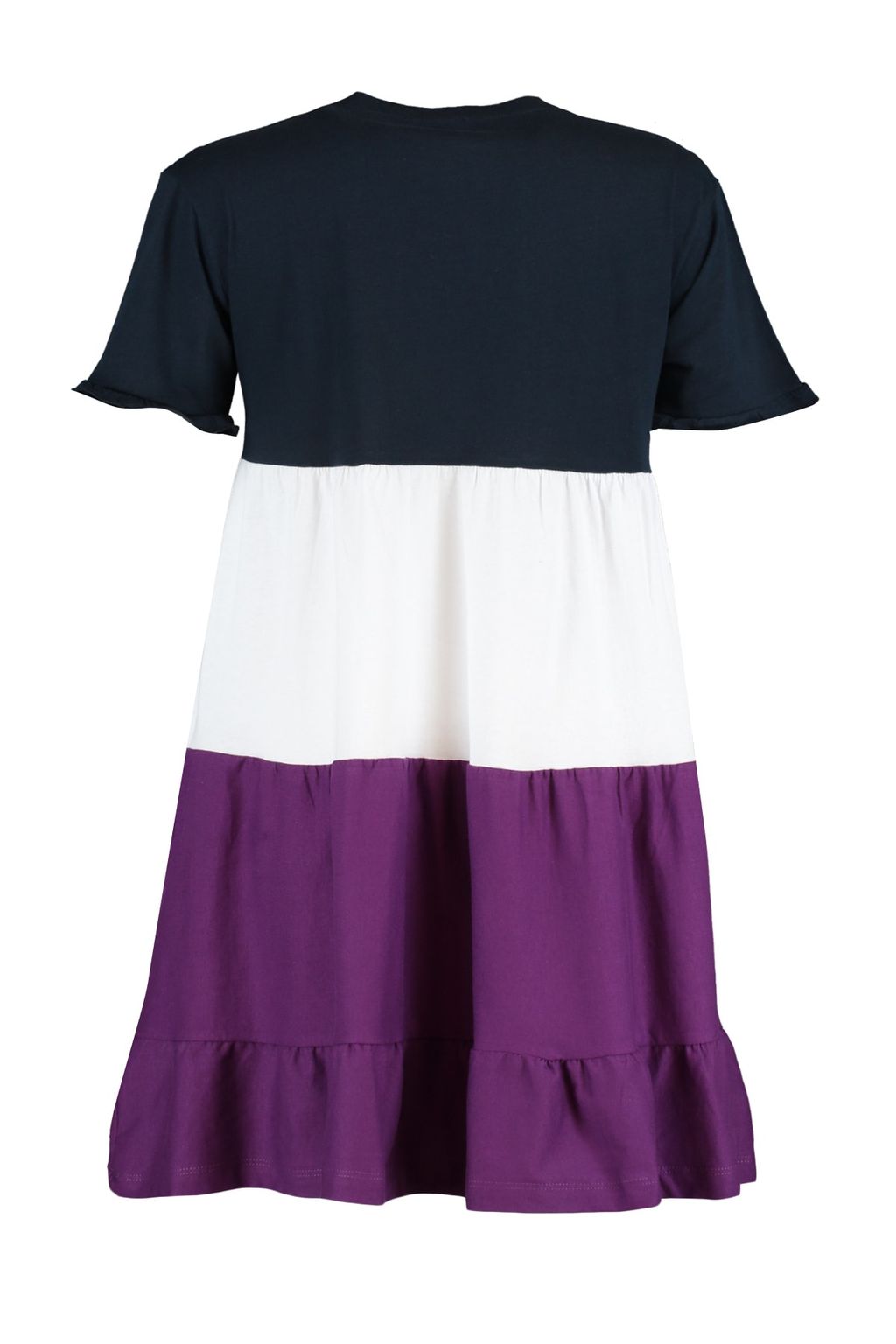 Lacivert %100 Pamuk Renk Bloklu Shift/Duz Mini Orme Elbise TWOSS20EL1638 - Trendyolmilla фото 8