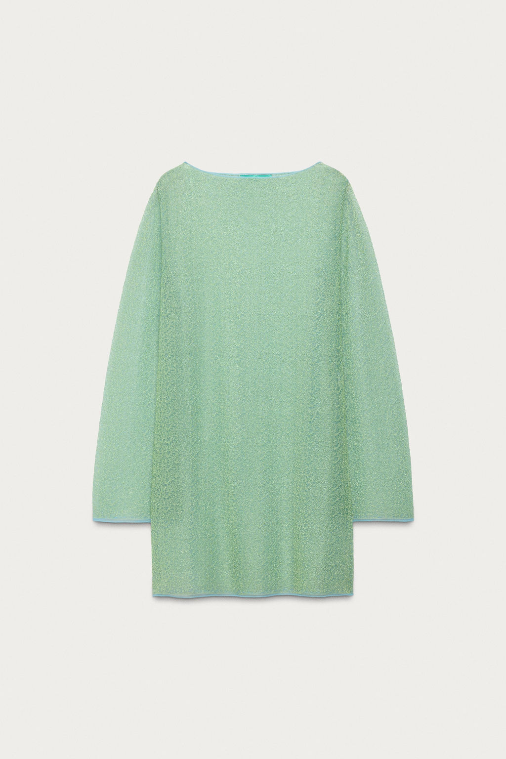 VESTIDO SEMITRANSPARENTE PUNTO MARISA BERENSON X ZARA / Verde agua