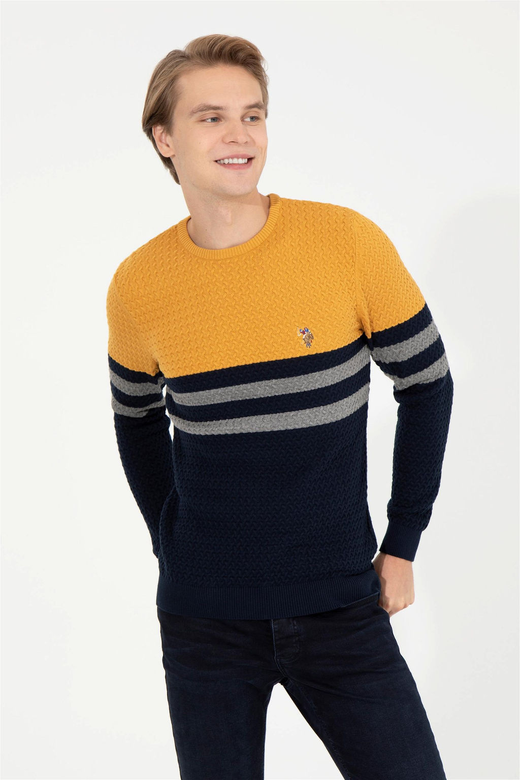 Мужской темно-синий свитер Скидка 30% на трикотаж в корзине - U.s. polo assn фото 2