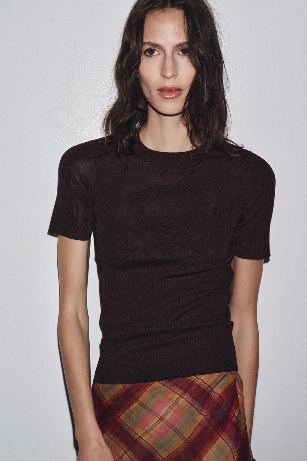 PLAIN KNIT SHORT SLEEVE TOP - Zara фото 2