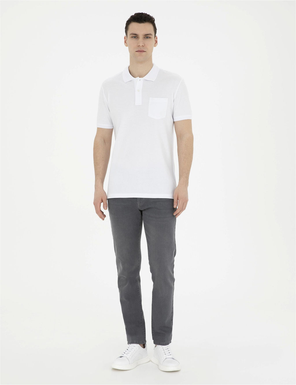 Beyaz Regular Fit Basic Ti__rt - Pierre cardin фото 4
