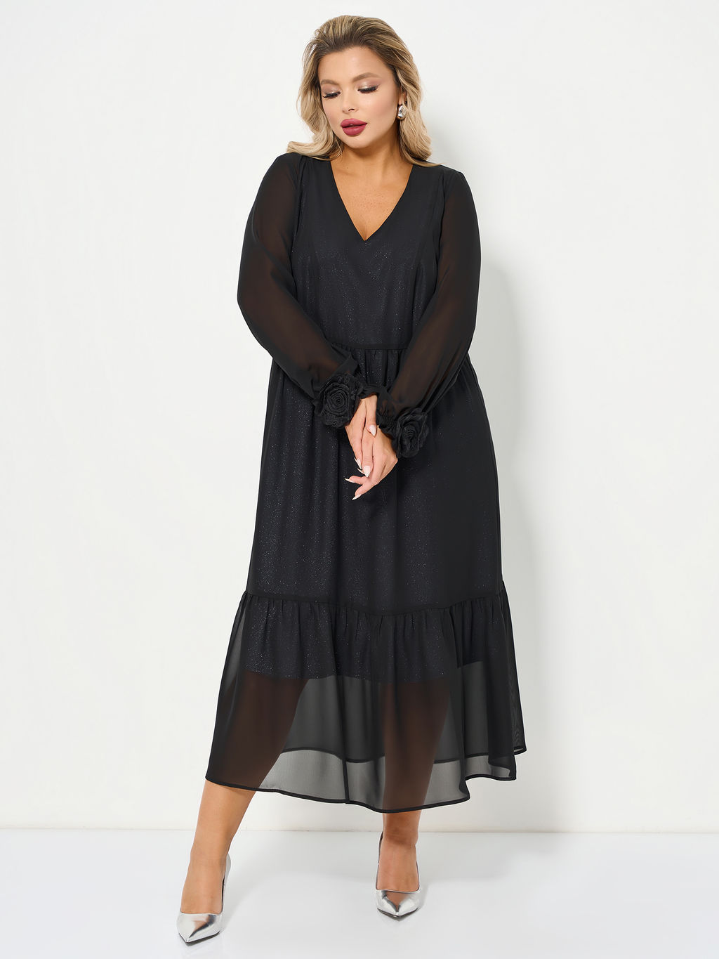 Платье 0355-1 чёрный кристалл