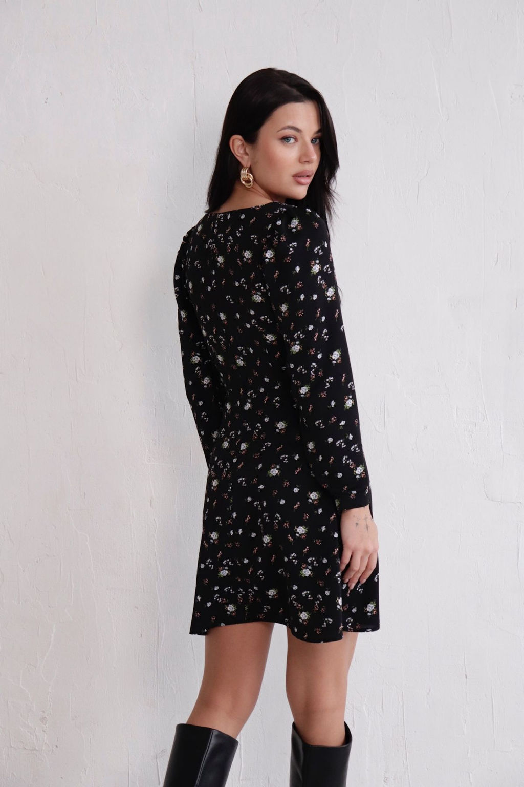 Платье с вырезом каре отрезное по талии - Martichelli фото 74