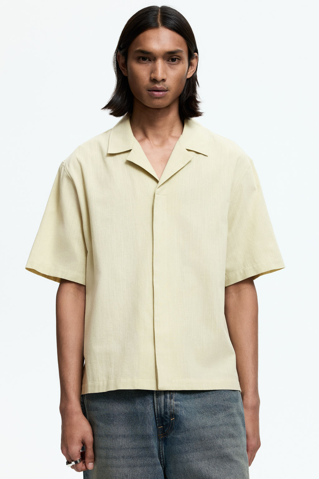 Camisa resort en mezcla de lino Relaxed Fit - H&m фото 3