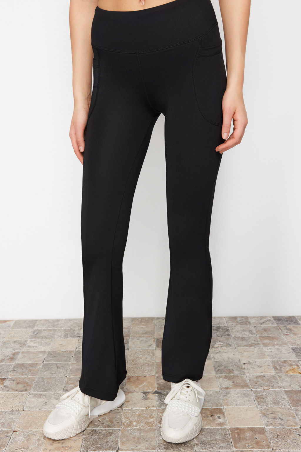 Siyah Scuba/Dalg?c Kumas Rahat Kesim Ispanyol Paca Orme Spor Esofman Alt? THMSS24EA00000