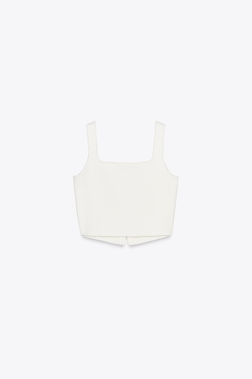 PLAIN KNIT CROP TOP - Zara фото 6