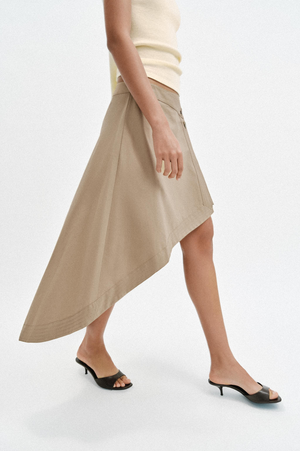 FALDA MIDI ASIM?TRICA / Tostado - Zara фото 6