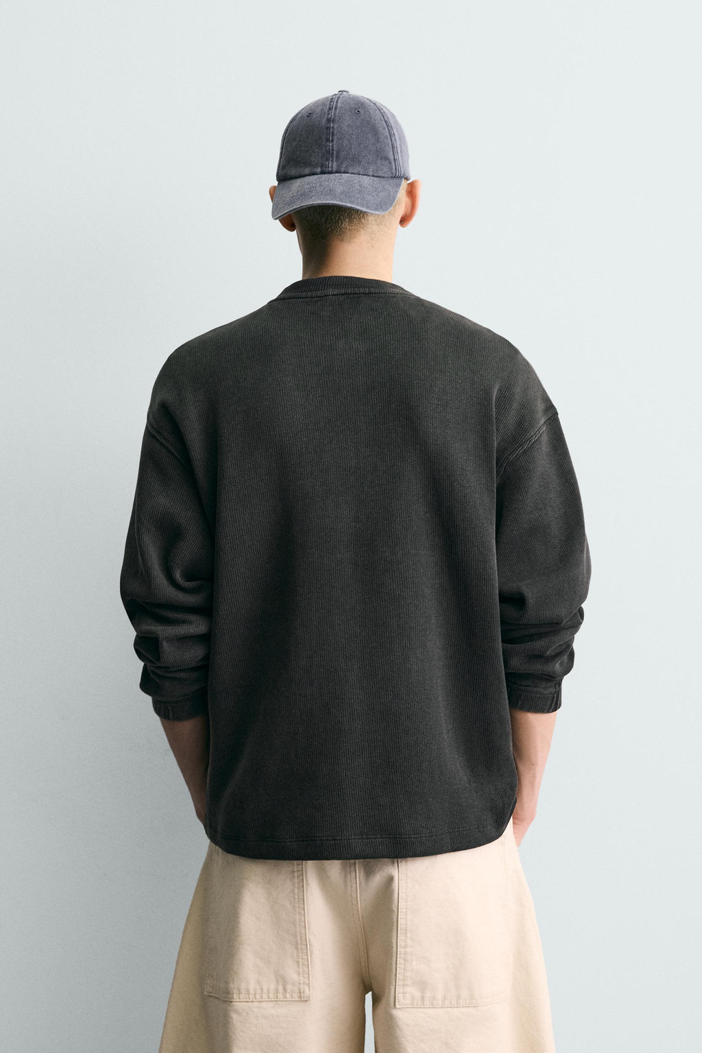 SUDADERA CUELLO PANADERO ESTRUCTURA / Antracita oscuro