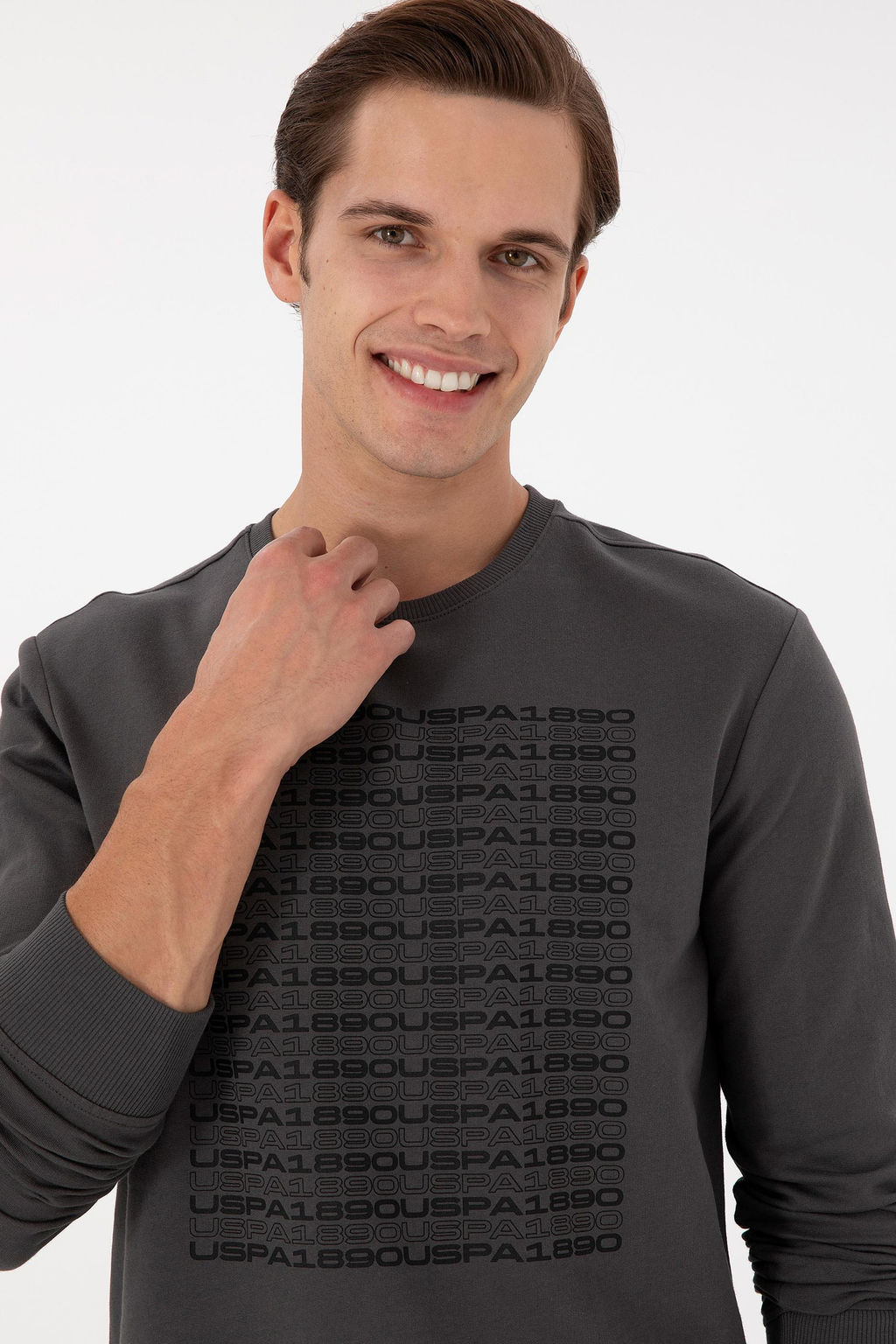 Мужской свитшот антрацитового цвета Неожиданная скидка в корзине - U.s. polo assn фото 2