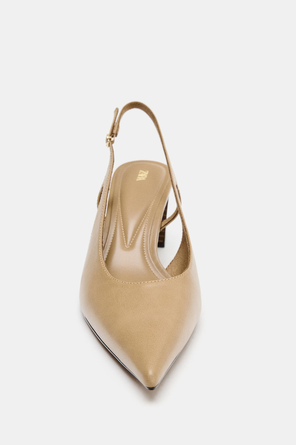 ZAPATO TAC?N APERTURAS / tostado - Zara фото 4