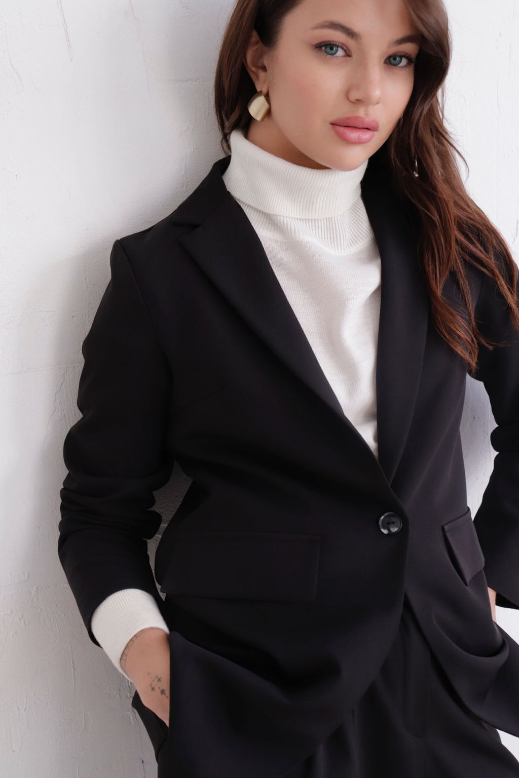 11366 Костюм брючный чёрный - Martichelli фото 13