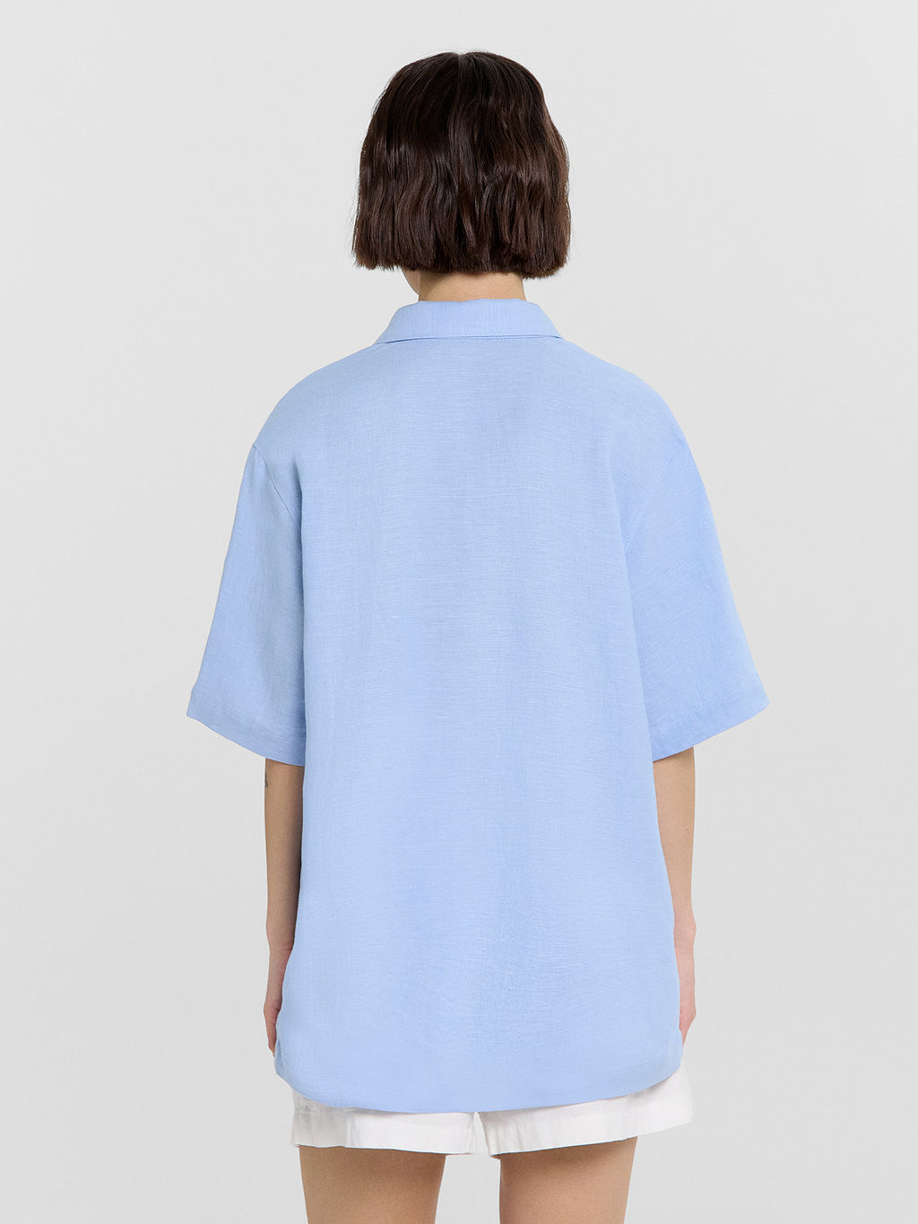 Рубашка женская голубая