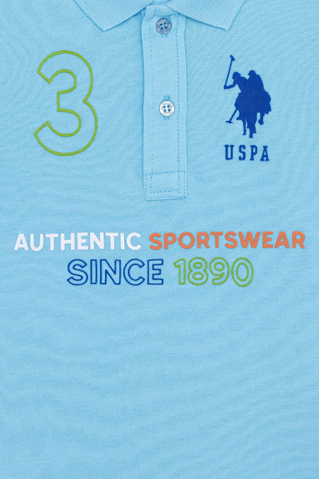 Бирюзовая футболка с воротником-поло для мальчиков - U.s. polo assn фото 3