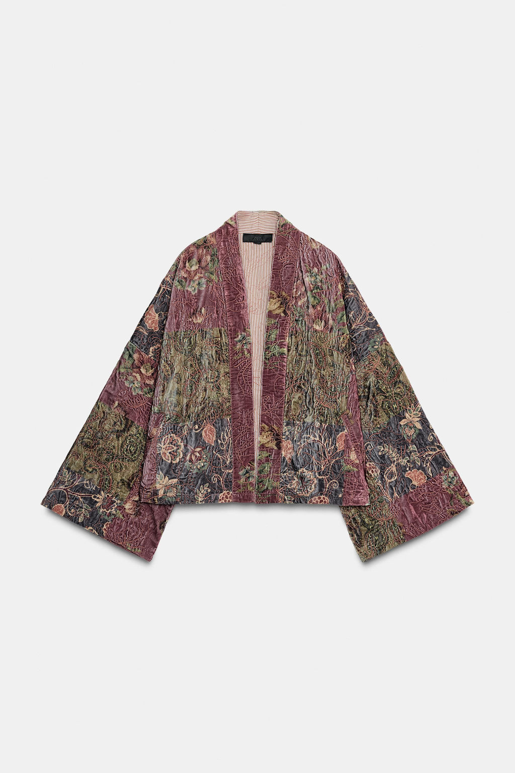 FLORAL PRINT VELVET KIMONO - Zara фото 5