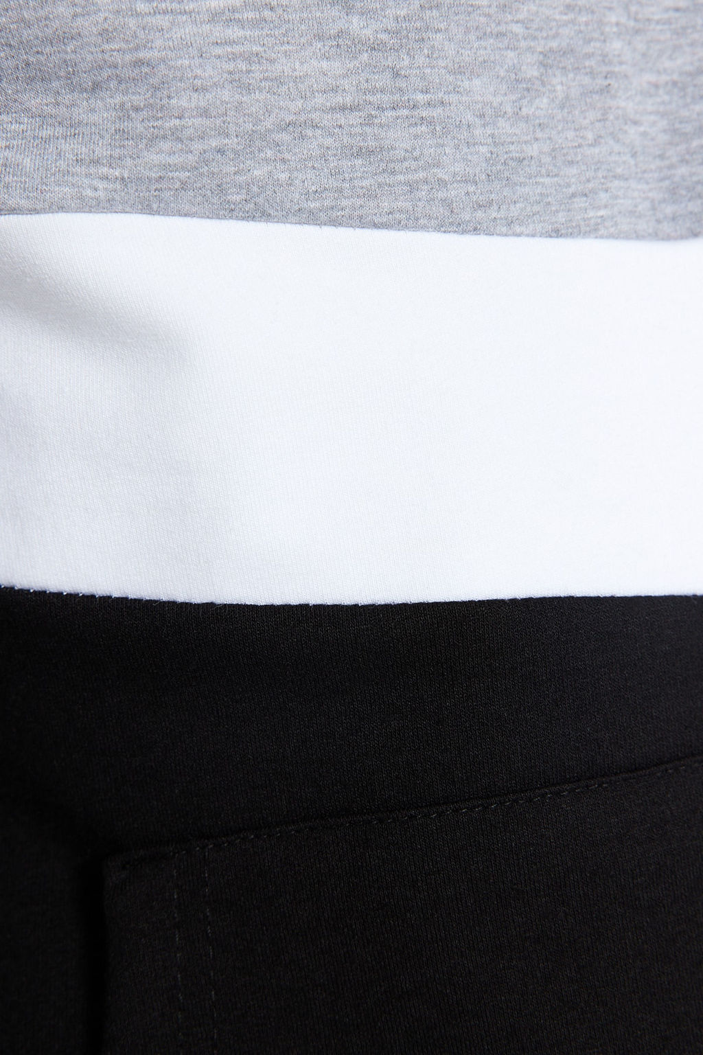 Gri Slim/Dar Kesim Kapusonlu Kanguru Cepli Renk Bloklu Kal?n Sweatshirt TMNAW20SW0208 - Trendyolmilla фото 5