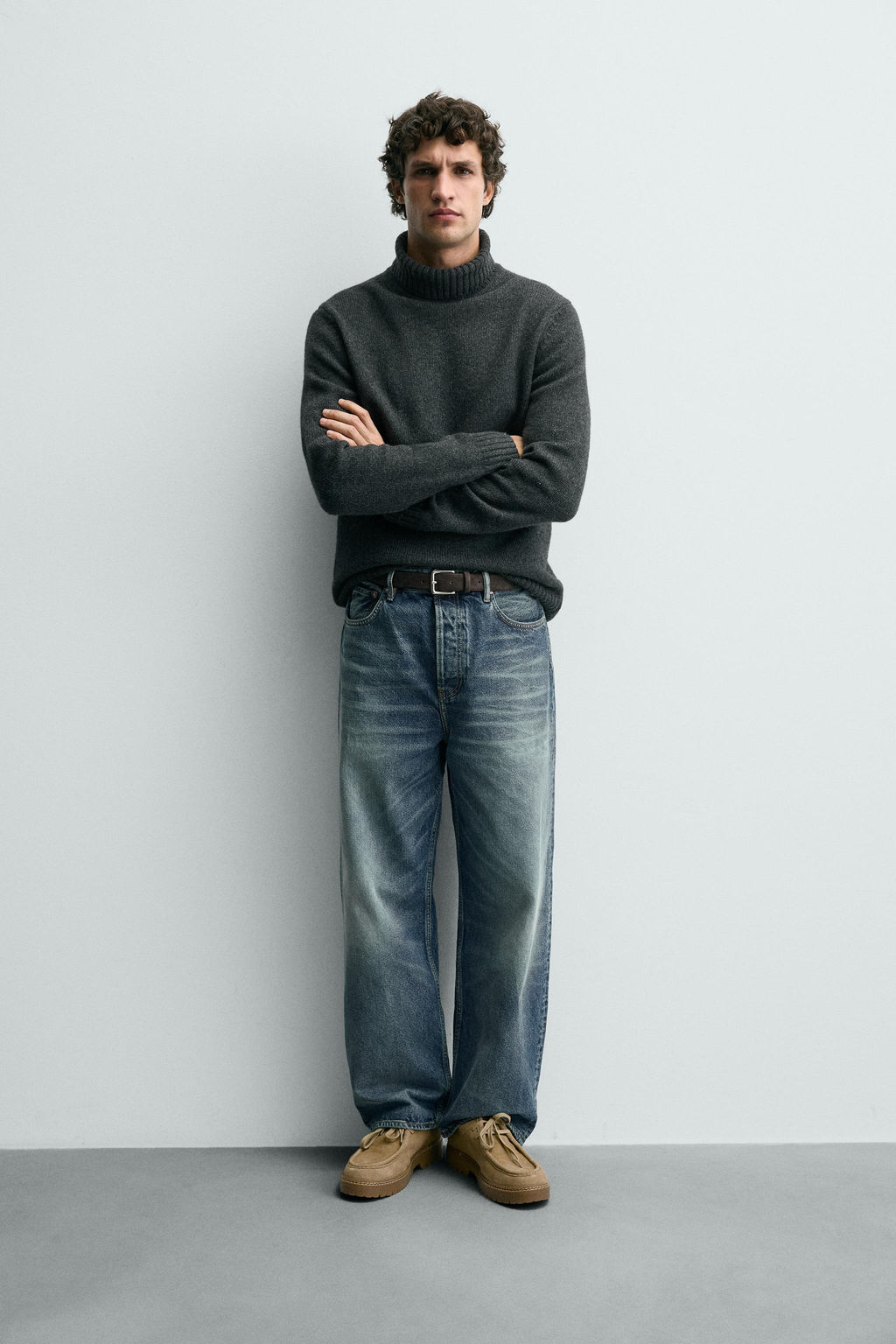 LEATHER MOC TOE SHOES - Zara фото 2