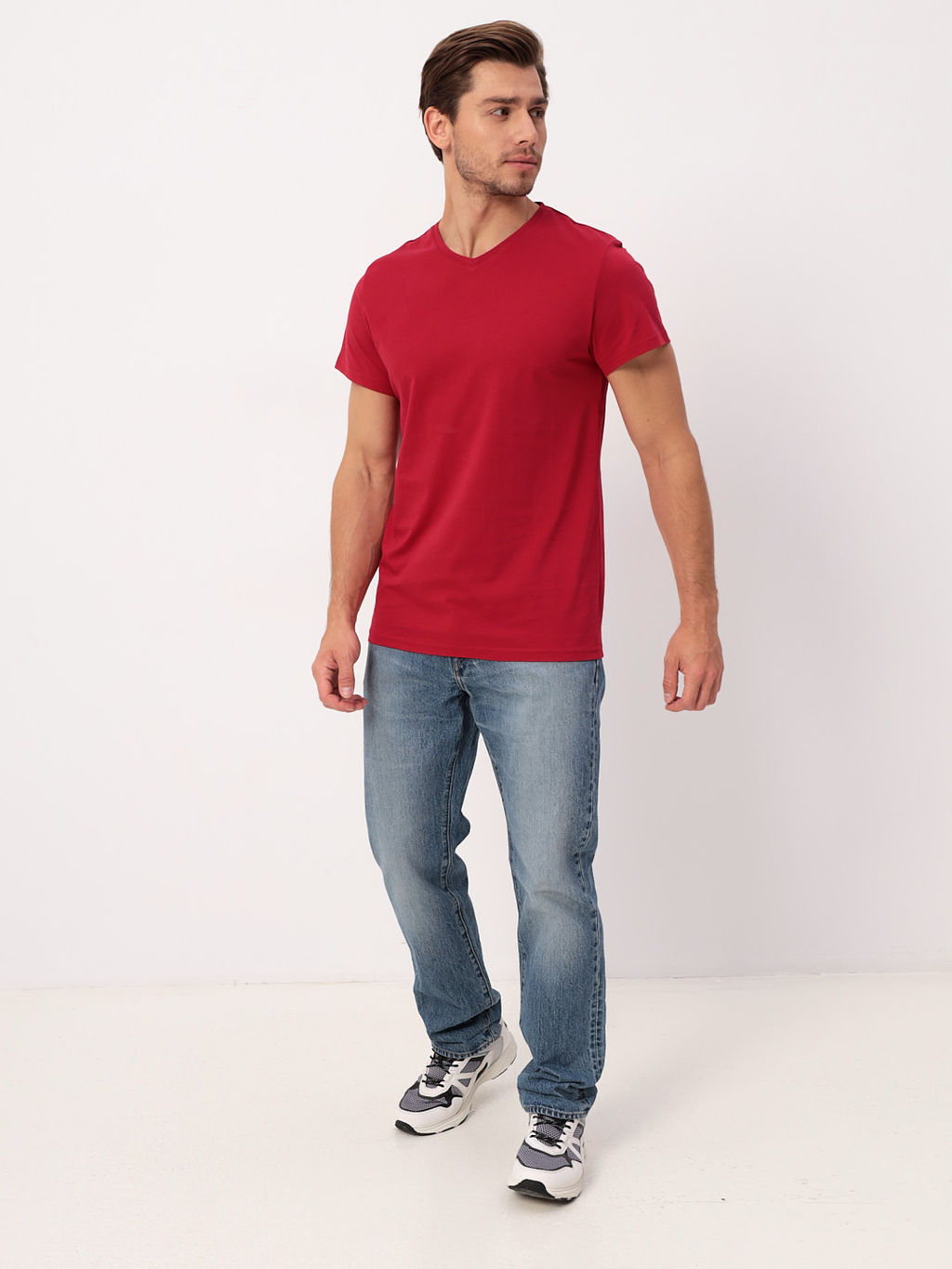 Футболка мужская короткий рукав GREG TS524V (красный)  фото 4