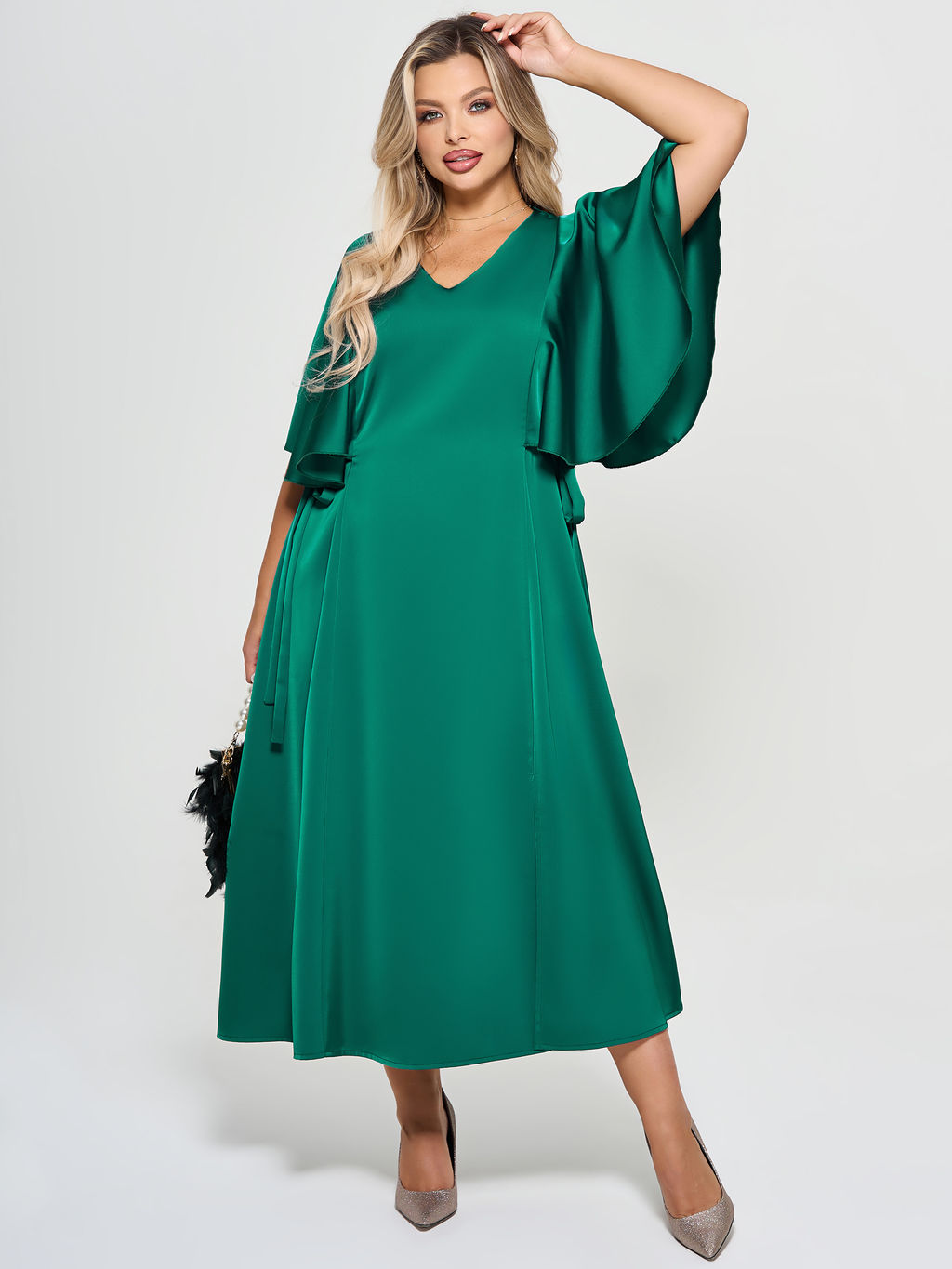 Платье 0375-1с зеленый