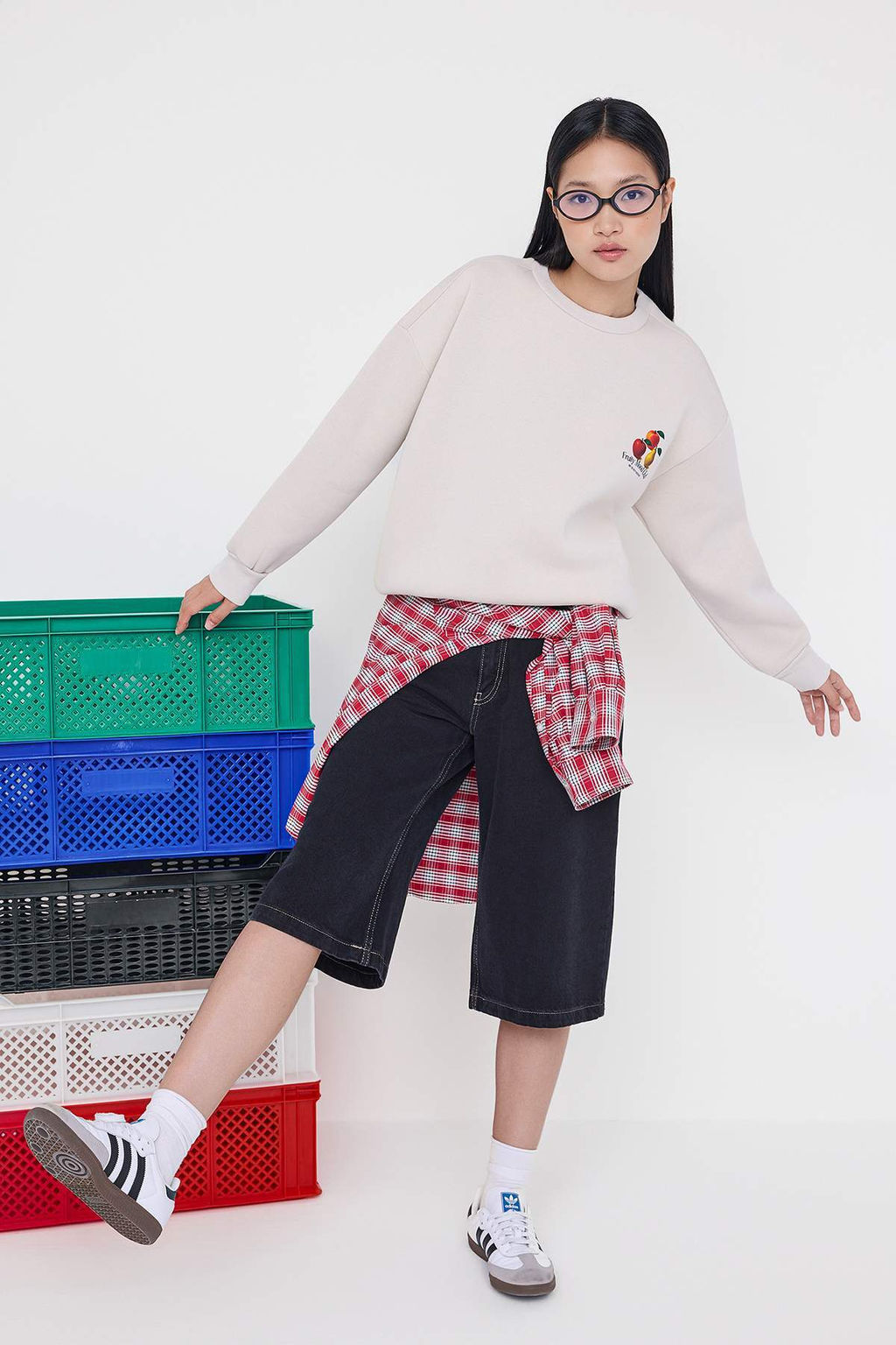 Teen Tas S?rt Bask?l? Oversize/Genis Kal?p Kal?n Ici Polarl? Orme Sweatshirt TWOAW26SW00124 - Trendyolmilla фото 2