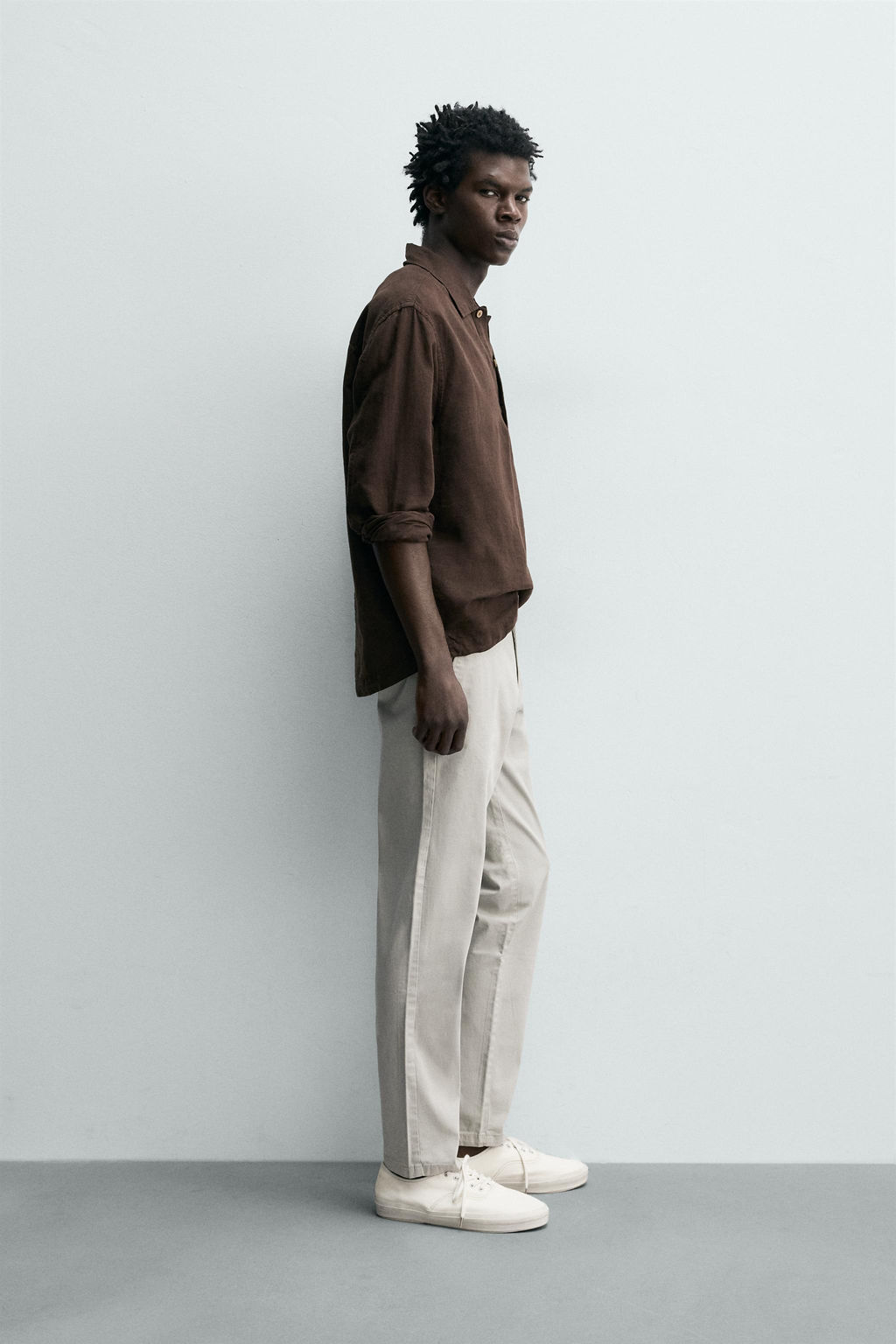 PANTAL?N CHINO SKINNY FIT / Gris claro - Zara фото 8